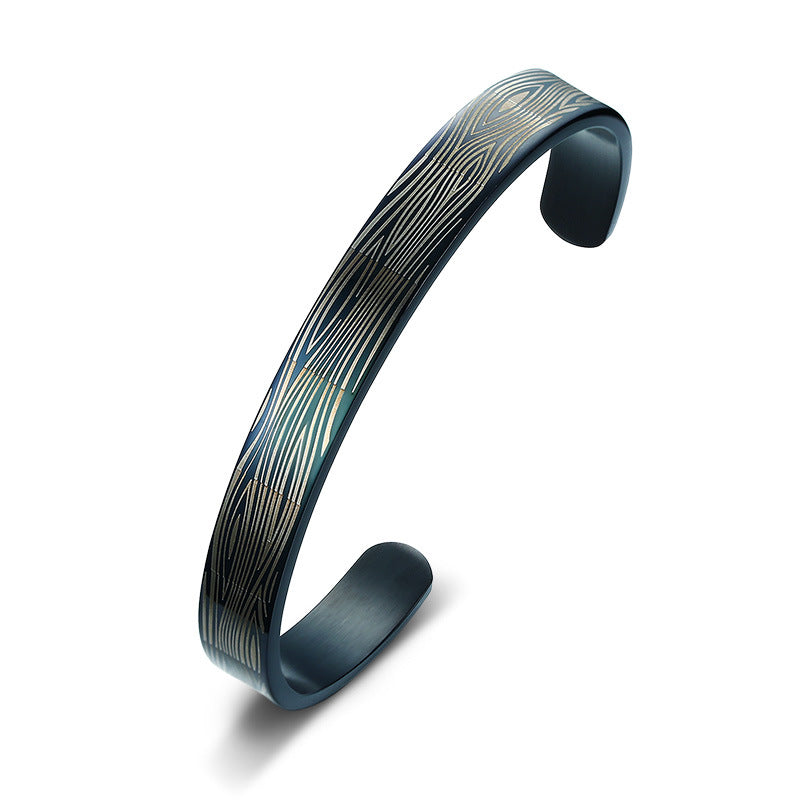 Stainless steel striped bracelet – Jewelry Gift Ideas — 1