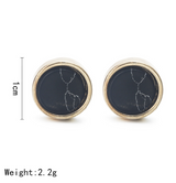 Alloy round turquoise earrings – Everyday Gifts — 3