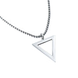 Titanium Steel Black Triangle Square Necklace – Jewelry Gift Ideas — 5