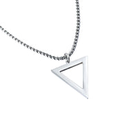 Titanium Steel Black Triangle Square Necklace – Jewelry Gift Ideas — 5