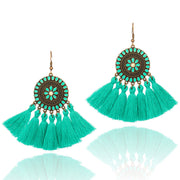 Fabric Tassel Large Version Sunflower Earrings – Unique Gift Ideas — 10