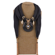 Round Chain Fringe Pendant Scarf Shawl Scarf – Jewelry Gift Ideas — 9