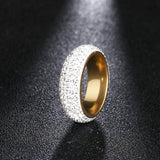 Five-row diamond ring with diamonds in titanium – Meaningful Gifts — 7