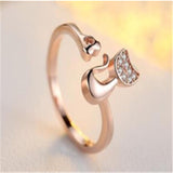 Simple personality creative kitten opening ring – Cat Lover Gifts — 9