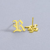 Ancient English Alphabet Stainless Steel Earrings – Thoughtful Gifts — 4