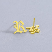 Ancient English Alphabet Stainless Steel Earrings – Thoughtful Gifts — 4