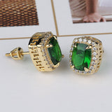 Colored large zircon personality earrings – Everyday Gifts — 5