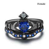 Crown love sapphire female ring – Gifts for Her — 4