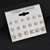 Row of studs, earrings, 9 pairs of pearls – Stylish Gifts — 2