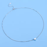 Delicate small heart shape short necklace – Jewelry Gift Ideas — 3