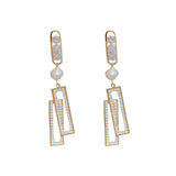 Fashion Rectangular Zircon Long Earrings Women – Stylish Gifts — 5