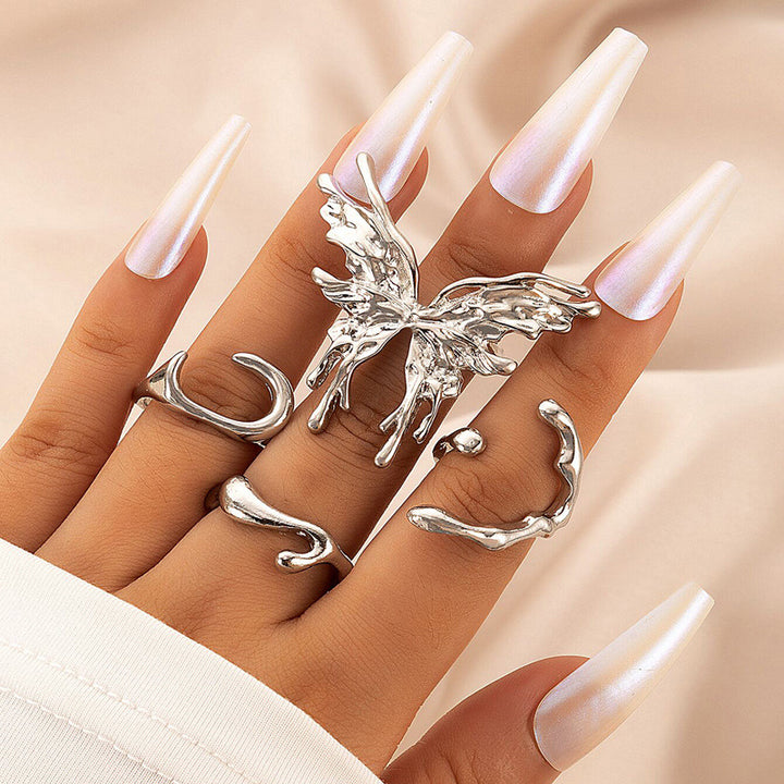 Creative Butterfly Geometric Heavy Metal Ring – Unique Gift Ideas — 1