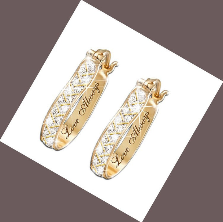Diamond Rhinestone Crystal Zircon Stud Earrings – Small Gift Ideas — 1