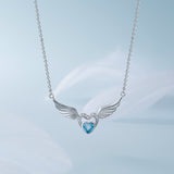 S925 Sterling Silver Angel Wing Necklace Female – Jewelry Gift Ideas — 3