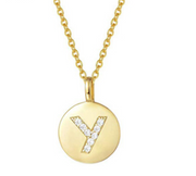 Single Studded Letter Necklace – Jewelry Gift Ideas — 11