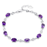 Fashion Simple Silver Plated Amethyst Bracelet – Stylish Gifts — 2