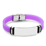 Custom engraving silicone bracelet personalized – Jewelry Gift Ideas — 8