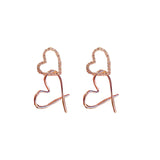 Zircon Love Heart Hanging Heart-shaped Earrings Women – Gifts for Her — 5