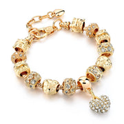 Gold-plated heart beaded bracelet – Jewelry Gift Ideas — 7