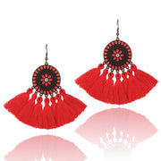 Fabric Tassel Large Version Sunflower Earrings – Unique Gift Ideas — 4