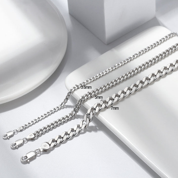 Hip Hop Cuban Chain S925 Sterling Silver Bracelet – Jewelry Gift Ideas — 1