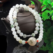 Gold Silk Jade Tianshan Cui Bracelet Necklace – Jewelry Gift Ideas — 9
