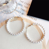 Pearl large circle earrings – Stylish Gifts — 7