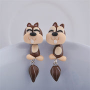 Animal Soft Clay Earrings Cute Cartoon Handmade – Thoughtful Gifts — 13