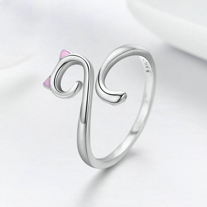 Cat Love 925 Sterling Silver Ring – Gifts for Couples — 1