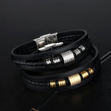 Cowhide Men's Bracelet Hand-Woven Multi-Layer – Jewelry Gift Ideas — 4