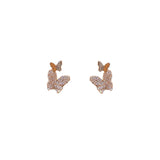 Micro Inlaid Butterfly Stud Earrings French Earrings – Gifts for Her — 3