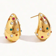 Women's Colorful Diamond Elegant Ear Studs – Gifts for Her — 4
