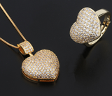Luxury Big Heart Shape Pendant Necklace Ring – Jewelry Gift Ideas — 5