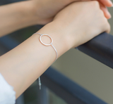 925 Sterling Silver Geometric Circle Bracelet – Jewelry Gift Ideas — 4
