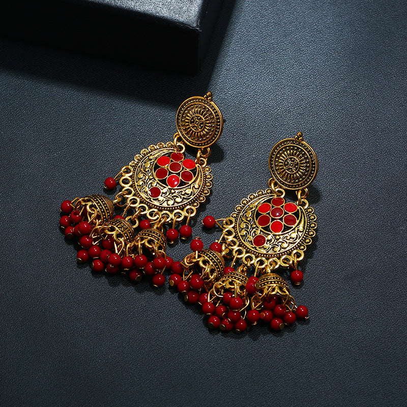 Retro Palace Style Round Earrings Earrings Women – Stylish Gifts — 1