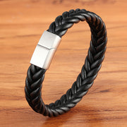 Leather Rope Hand Woven Bracelet Neutral – Jewelry Gift Ideas — 2