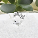Sterling Silver Adjustable Butterfly Ring – Thoughtful Gifts — 2