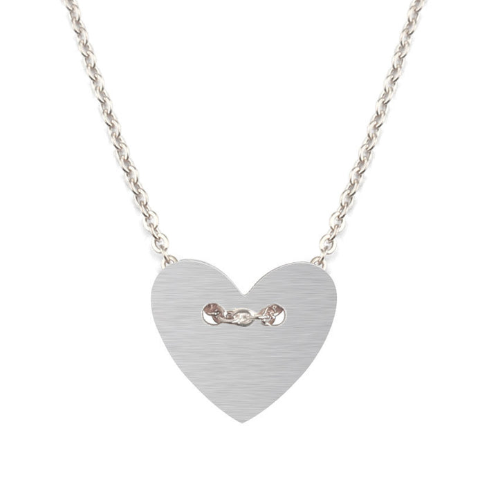 Sweet And Lovely Short Peach Heart Necklace – Jewelry Gift Ideas — 1