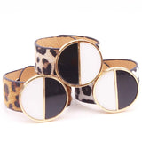 Ladies Leopard Print Leather Wide Bracelet – Jewelry Gift Ideas — 7