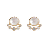 Women's Natural White Crystal Earrings – Gifts for Her — 3