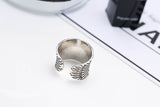 Sterling Silver Vintage Ring Personality Wide Ring – Stylish Gifts — 2