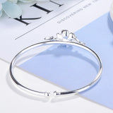 Crstal Flower Leaf Cuff Bracelet – Jewelry Gift Ideas — 4