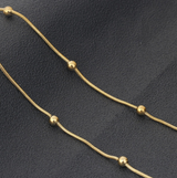 Round Snake Chain Beads Necklace – Jewelry Gift Ideas — 3
