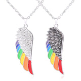 Stainless Steel Wing Pendant Necklace Dripping – Jewelry Gift Ideas — 5