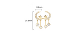 Pentagram Moon with Zircon Earrings – Everyday Gifts — 3