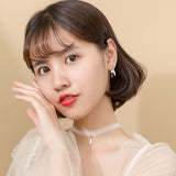 Beads Synthetic Pearl Ears Leaves Earrings – Meaningful Gifts — 2
