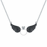 Angel Wings Diamond Crystal Necklace – Jewelry Gift Ideas — 4