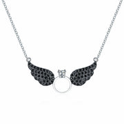 Angel Wings Diamond Crystal Necklace – Jewelry Gift Ideas — 4