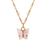 Sweet Acrylic Butterfly Pendant Necklace Simple – Jewelry Gift Ideas — 2