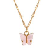 Sweet Acrylic Butterfly Pendant Necklace Simple – Jewelry Gift Ideas — 2